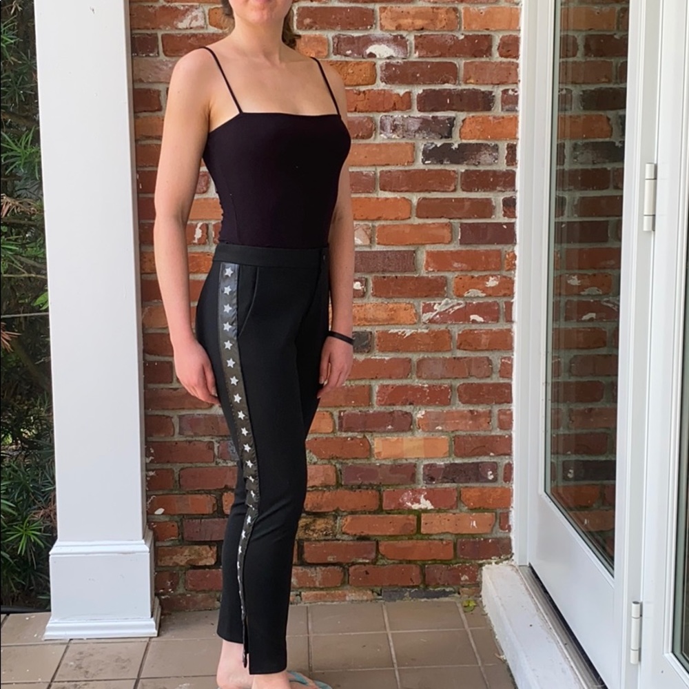 Black pants with star design